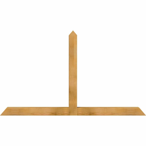 Ekena Millwork Portland Rough Sawn Timber Gable Bracket, Western Red Cedar, 72"W x 42"H x 4"D x 4"F, 14/12 Pitch GBW072X42X0404POR00RWR - main